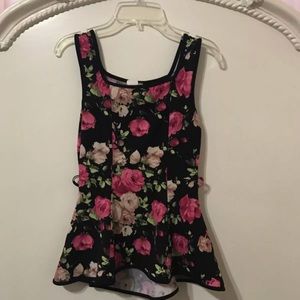 Floral peplum